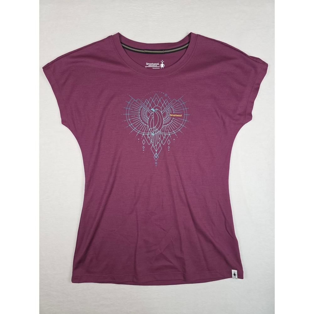 Smartwool Mountain Magpie T-Shirt Merino Sport 150 Small Plum Purple Hiking